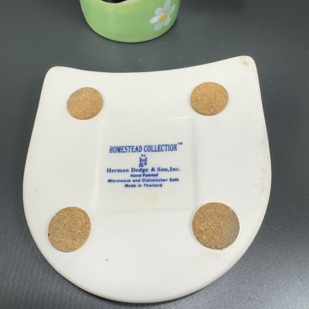 Herman Dodge & Son Homestead Collection Ceramic Kitty Cat Coffee Mug Cup Coaster - Picture 4 of 14